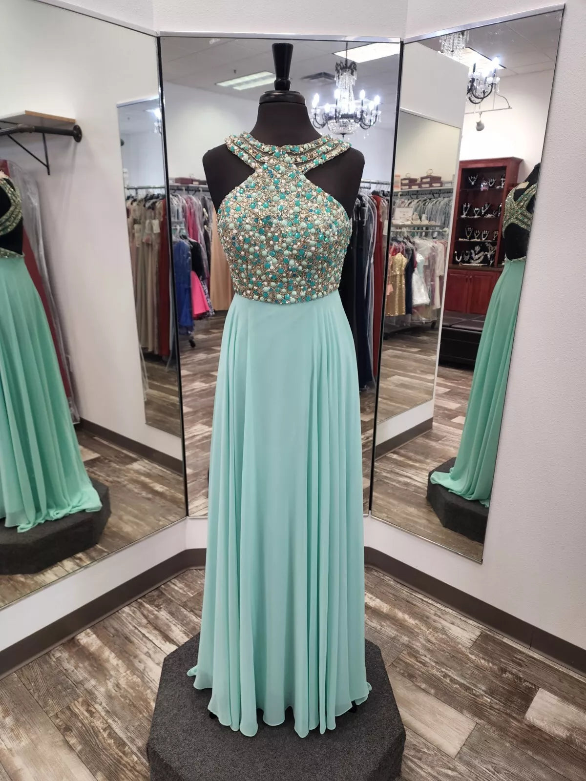 Rachel Allan Mint PROM Dress 6183