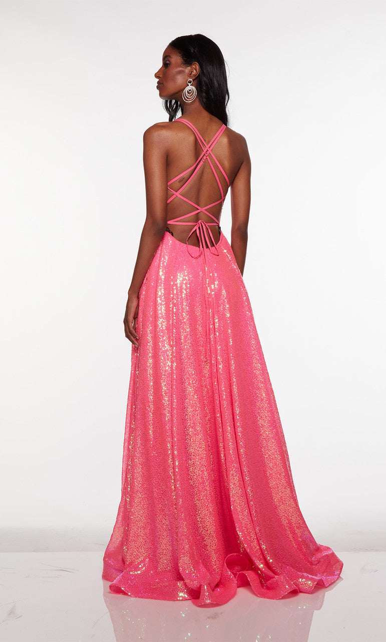 Alyce Designs Neon Pink Prom Dress 61398