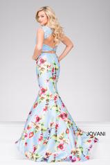 Jovani Blue Multi Floral Prom Dress 49989