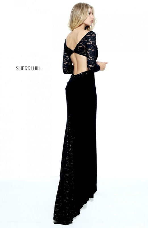 Sherri Hill Black Sexy Prom Gala MOB Dress 51128