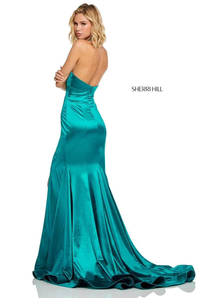 Sherri Hill Teal Prom Dress 54702