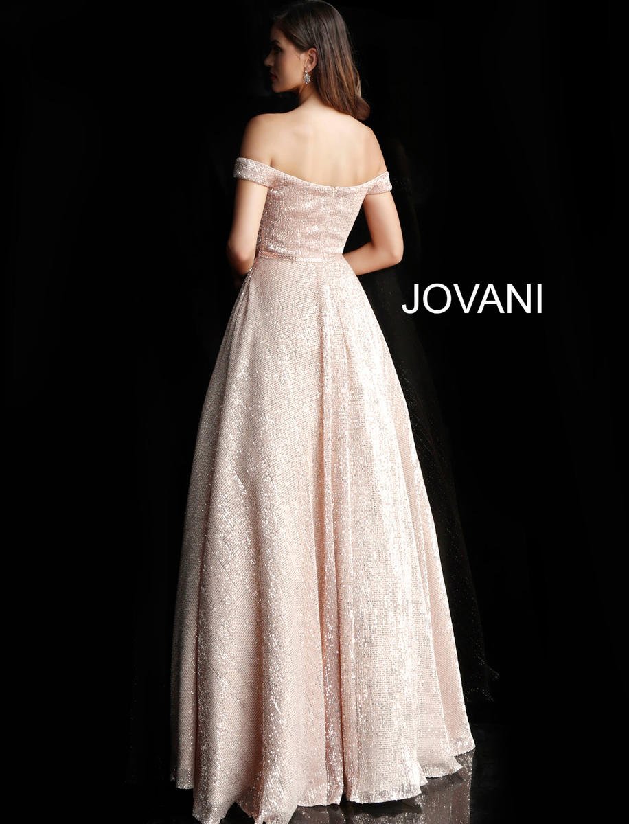 Jovani Rose Gold Pink Champagne Prom Gala Ballgown Dress 66951