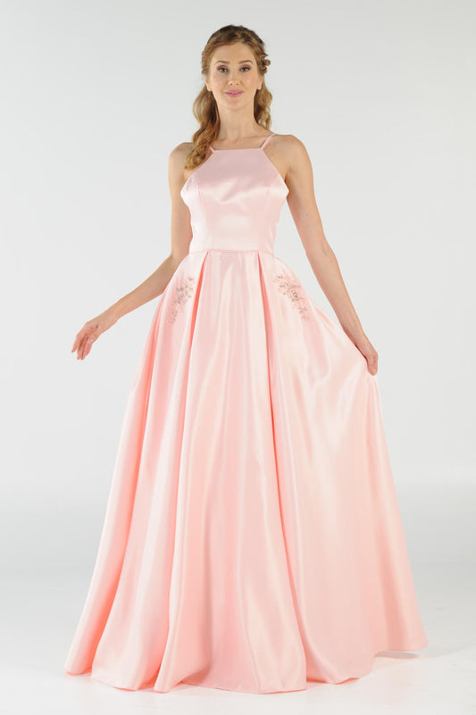 Baby Pink Peach Ball Gown PROM Dress 8272