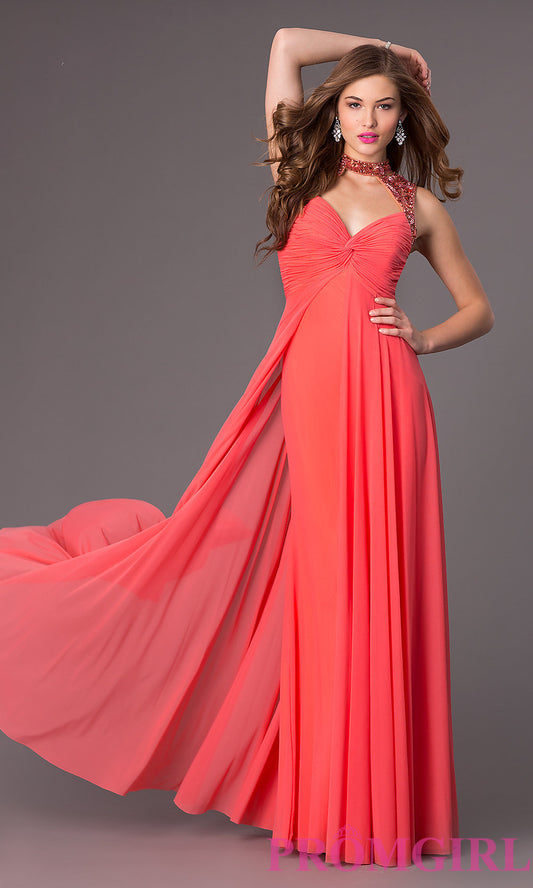 Sherri Hill Coral Prom Dress 9741