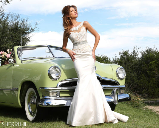 Sherri Hill PROM Pageant Ivory Dress 32033