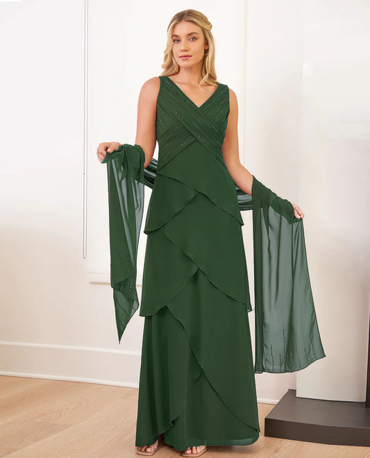 Jasmine Bridal Hunter Green MOB Gala Dress J8807