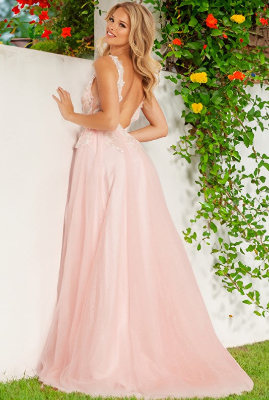 Jovani Light Pink Prom Dress JVN21104