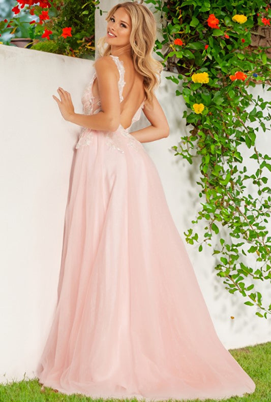 Jovani Light Pink Prom Dress JVN21104